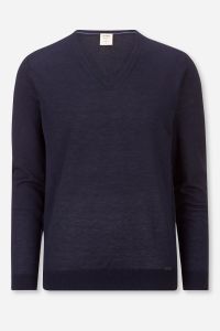 Maglia Uomo Olymp Collo v Regular Tinta unita 85% lana vergine 15% seta