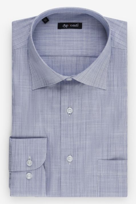 Camicia Uomo Aplomb Classic Righe 100% cotone collo Italiano Manica lunga