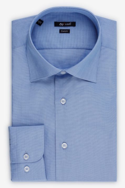 Camicia Uomo Aplomb Regular Tinta unita 100% cotone collo Italiano Manica lunga