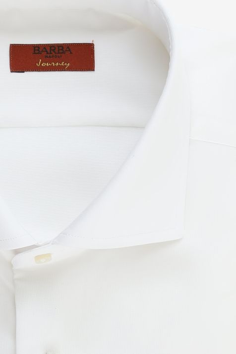 Camicia Uomo Barba Regular Tinta unita 100% cotone collo Francese Manica lunga