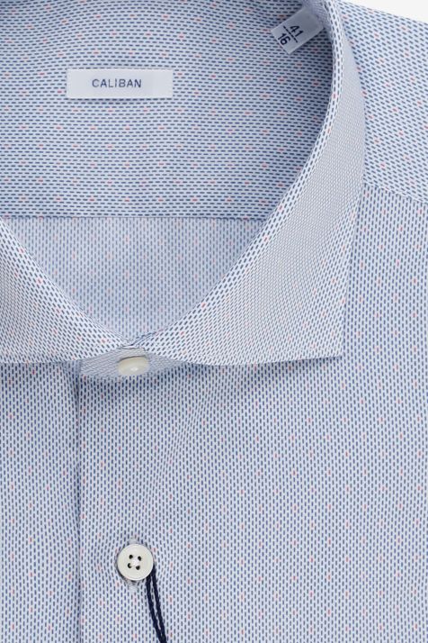 Camicia Uomo Caliban Slim Micro disegno 97% cotone 3% elastan collo Francese Manica lunga