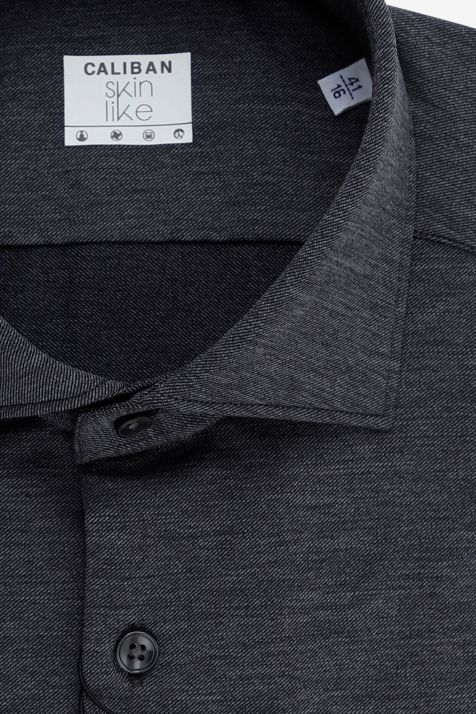Camicia Uomo Caliban Regular Tinta unita 85% poliammide 15% elastam collo Francese Manica lunga