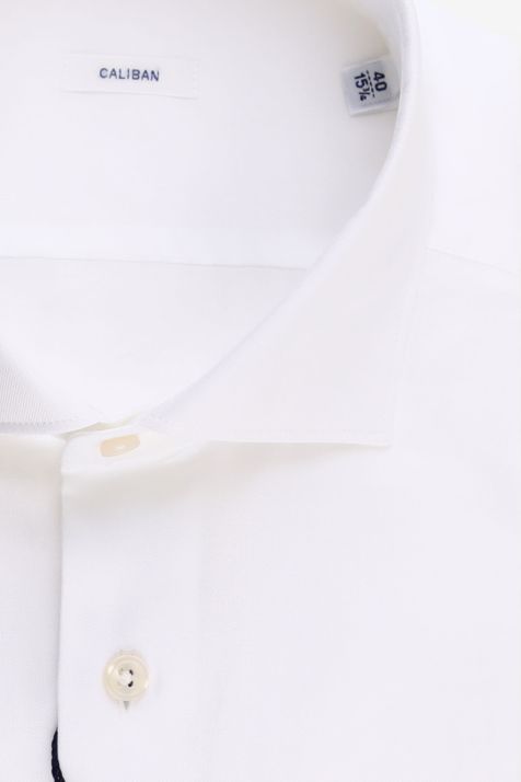 Camicia Uomo Caliban Regular Tinta unita 100% cotone collo Francese Manica lunga