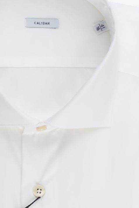Camicia Uomo Caliban Regular Tinta unita 97% cotone 3% elastan collo Francese Manica lunga