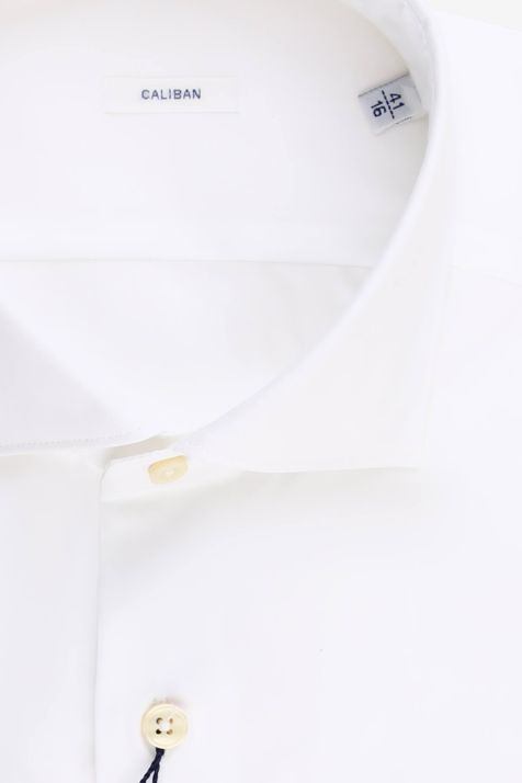 Camicia Uomo Caliban Regular Tinta unita 97% cotone 3% elastan collo Francese Manica lunga
