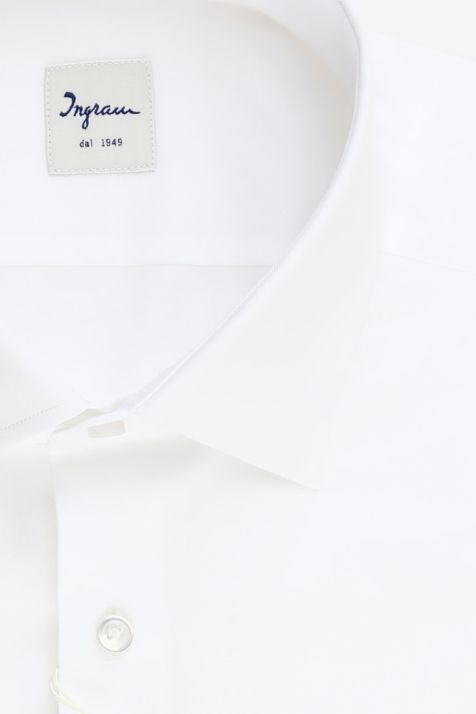 Camicia Uomo Ingram Regular Tinta unita 100% cotone collo Francese Manica lunga