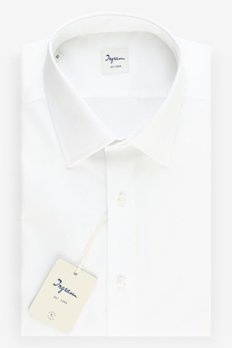 Camicia Uomo Ingram Regular Micro disegno 100% cotone collo Italiano Manica lunga