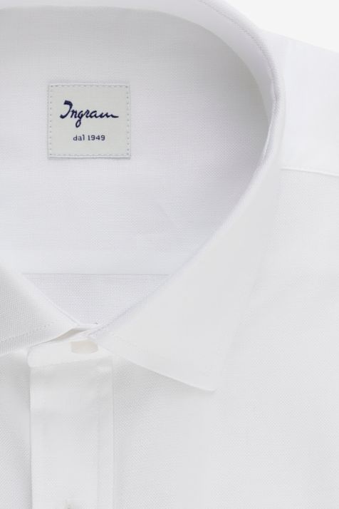 Camicia Uomo Ingram Classic Tinta unita 100% cotone collo Francese Manica lunga