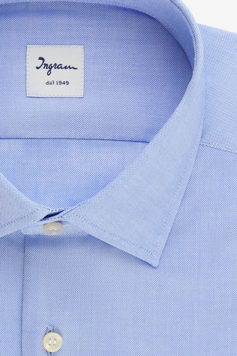 Camicia Uomo Ingram Regular Tinta unita 100% cotone collo Francese Manica lunga