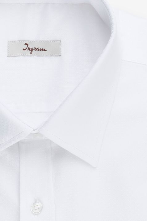 Camicia Uomo Ingram Classic Micro disegno 100% cotone collo Italiano Manica lunga