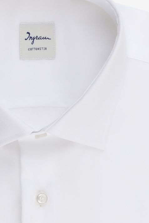 Camicia Uomo Ingram Classic No Stiro Tinta unita 100% cotone collo Italiano Manica lunga