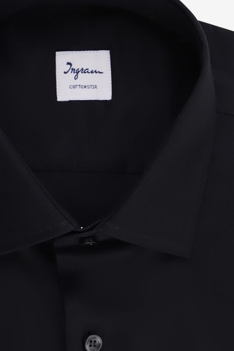 Camicia Uomo Ingram Classic No Stiro Tinta unita 100% cotone collo Francese Manica lunga