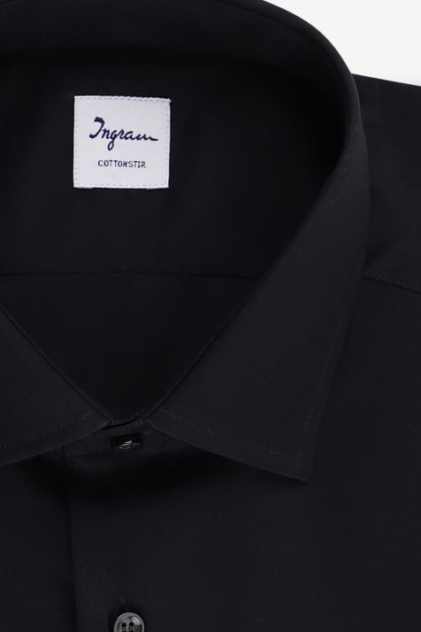 Camicia Uomo Ingram Regular No Stiro Tinta unita 100% cotone collo Francese Manica lunga
