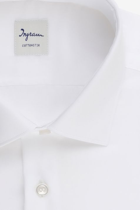Camicia Uomo Ingram Slim No Stiro Tinta unita 100% cotone collo Italiano Manica lunga