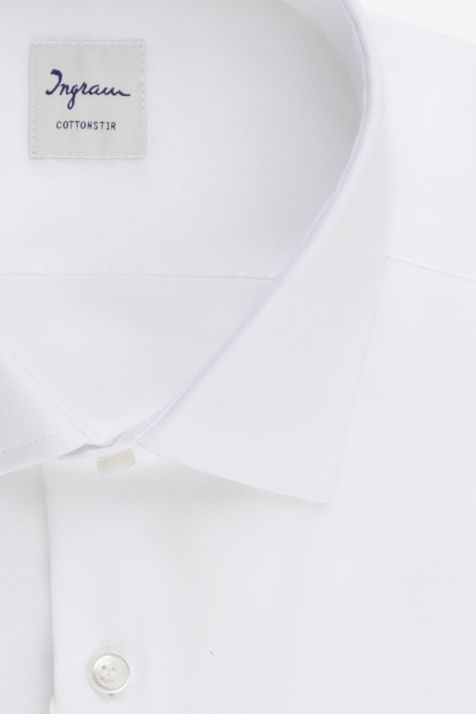 Camicia Uomo Ingram Regular No Stiro Tinta unita 100% cotone collo Italiano Manica lunga