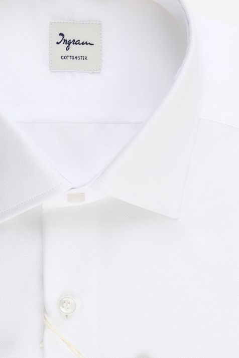 Camicia Uomo Ingram Regular No Stiro Tinta unita 100% cotone collo Francese Manica lunga