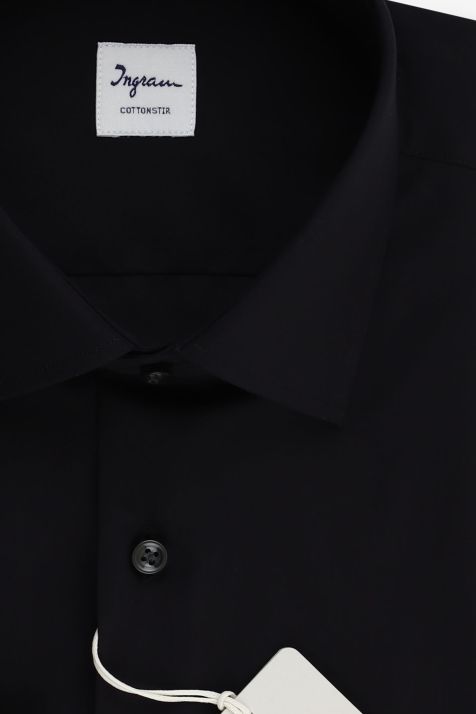 Camicia Uomo Ingram Classic No Stiro Tinta unita 100% cotone collo Francese Manica lunga