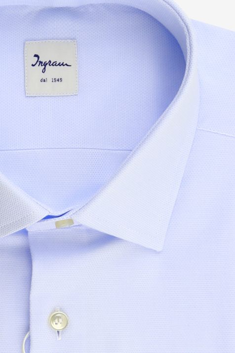 Camicia Uomo Ingram Regular Tinta unita 100% cotone collo Francese Manica lunga