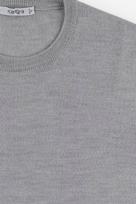 Maglia Uomo Kangra Girocollo Slim Tinta unita 100% Lana merino Extra Fine