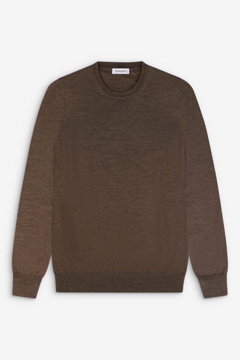 Maglia Uomo Kangra Girocollo Regular Tinta unita 100% Lana merinos