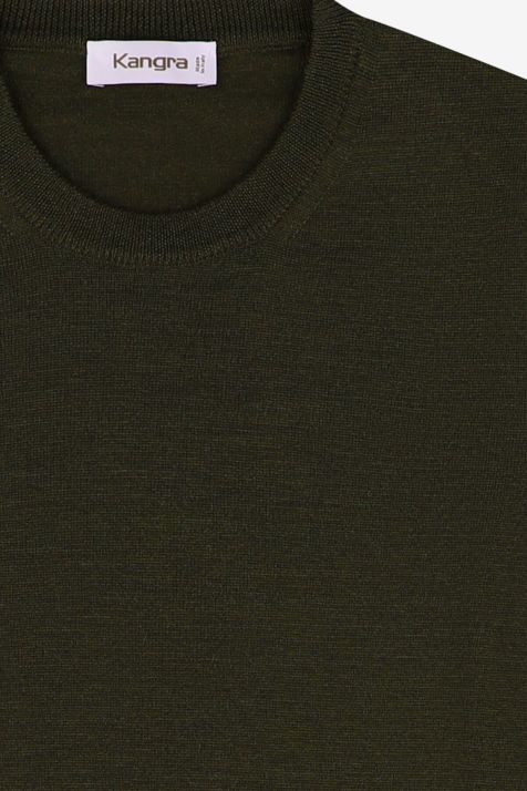 Maglia Uomo Kangra Girocollo Regular Tinta unita 100% Lana merinos