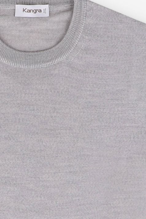 Maglia Uomo Kangra Girocollo Regular Tinta unita 100% Lana merino Extra Fine