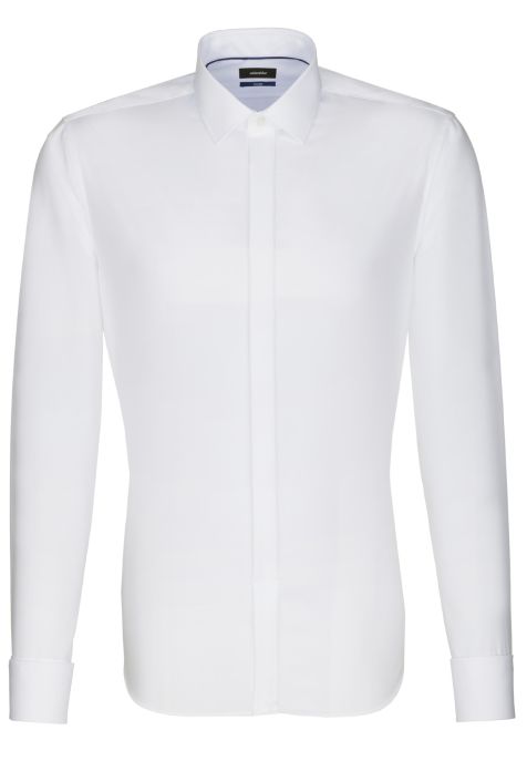 Camicia Uomo Seidensticker Regular No Stiro Tinta unita collo Italiano Manica lunga