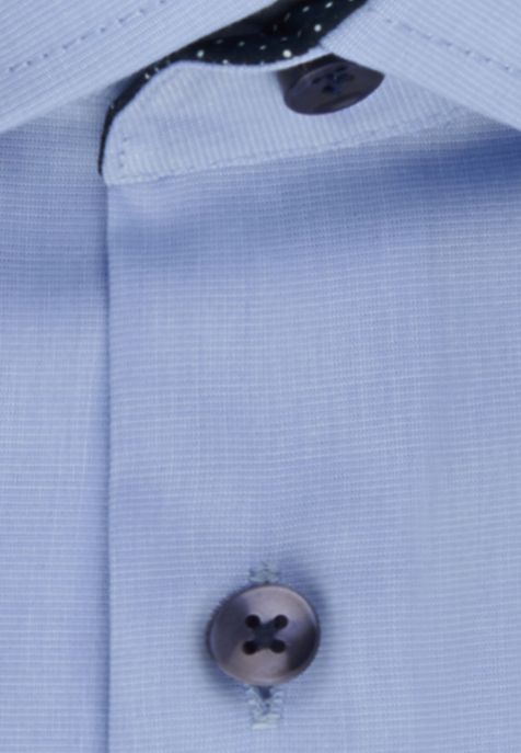 Camicia Uomo Seidensticker Regular No Stiro Tinta unita collo Italiano Manica lunga