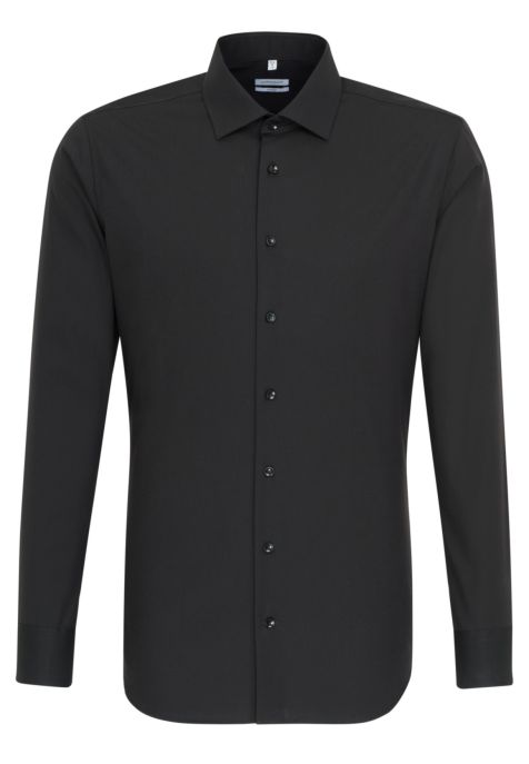 Camicia Uomo Seidensticker Slim No Stiro Tinta unita collo Italiano Manica lunga
