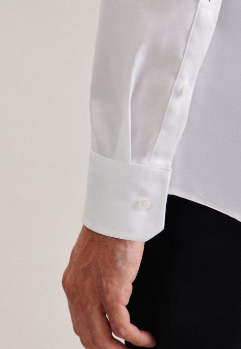 Camicia Uomo Seidensticker Slim Tinta unita collo Italiano Manica lunga