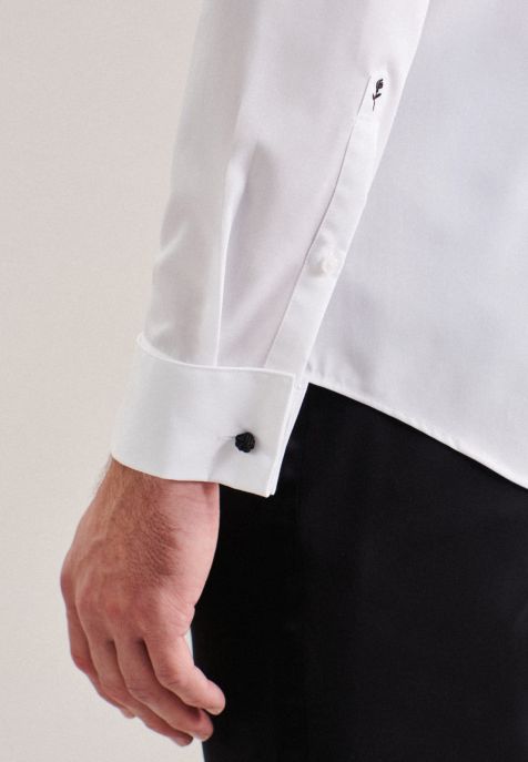 Camicia Uomo Seidensticker Slim No Stiro Tinta unita collo Cerimonia Manica lunga