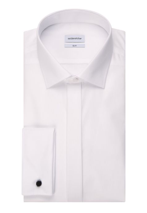 Camicia Uomo Seidensticker Slim No Stiro Tinta unita collo Italiano Manica lunga