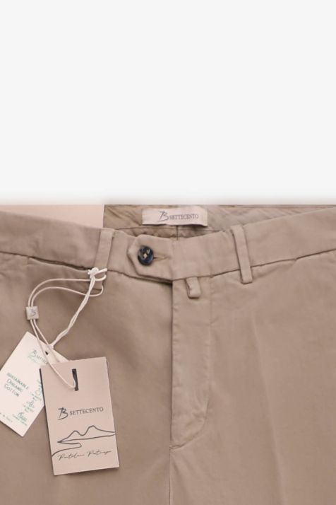 Pantalone Uomo B-Settecento Chino Slim Tinta unita 97% cotone 3% elastan