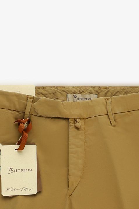 Pantalone Uomo B-Settecento Bermuda Slim Tinta unita 97% cotone 3% elastan