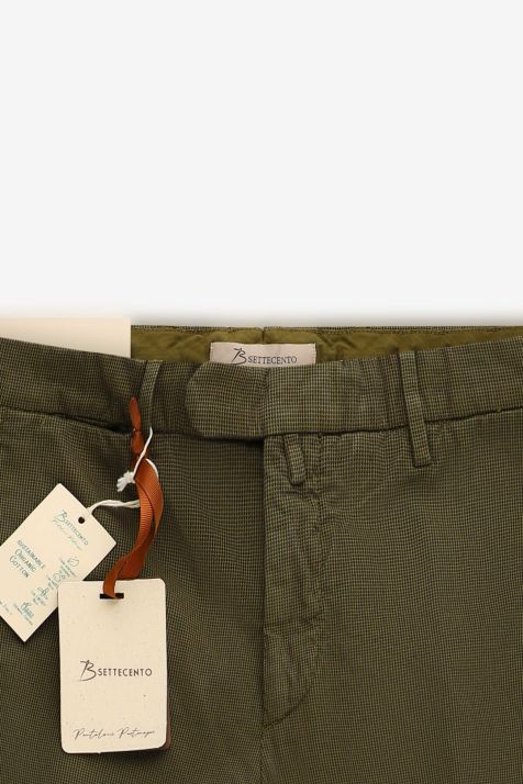 Pantalone Uomo B-Settecento Chino Slim Micro disegno 97% cotone 3% elastan