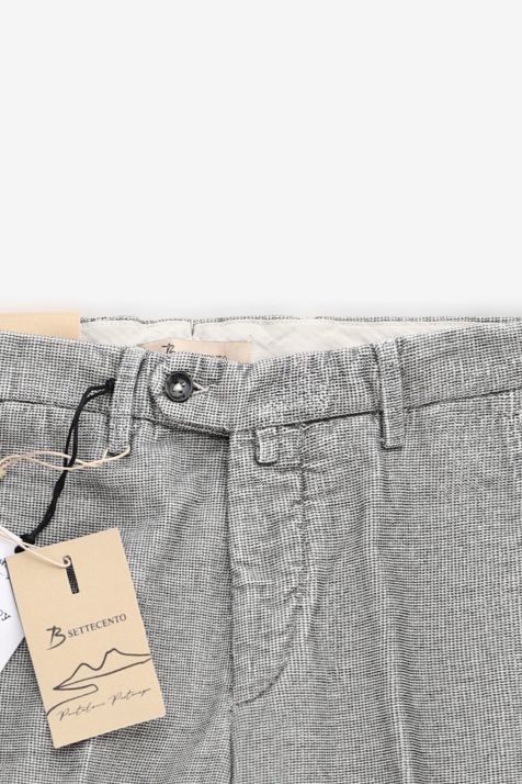 Pantalone Uomo B-Settecento Chino Slim Micro disegno 98% cotone 2% elastan