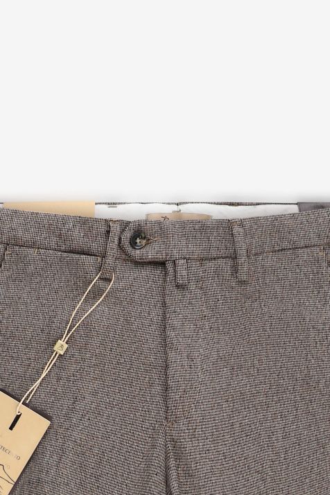 Pantalone Uomo B-Settecento Chino Slim Micro disegno 62% lana vergine 24% poliamide 9% acrilico 4% kashmir 1% ea