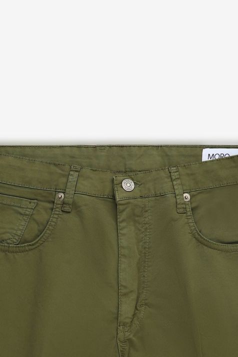 Pantalone Uomo Moro Chino Slim Tinta unita 98% cotone 2% ea