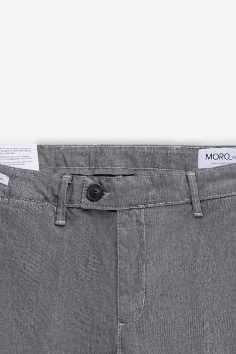 Pantalone Uomo Moro Chino Slim Tinta unita 98% cotone 2% ea