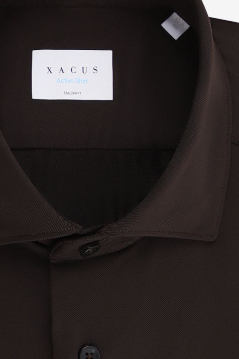 Camicia Uomo Xacus Regular Tinta unita 86% poliammide 14% elastan collo Francese Manica lunga
