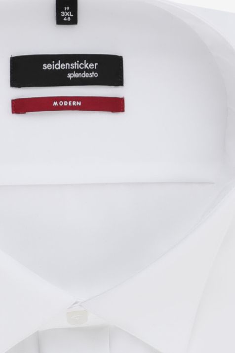 Camicia Uomo Seidensticker Classic Tinta unita 100% cotone collo Cerimonia Manica lunga