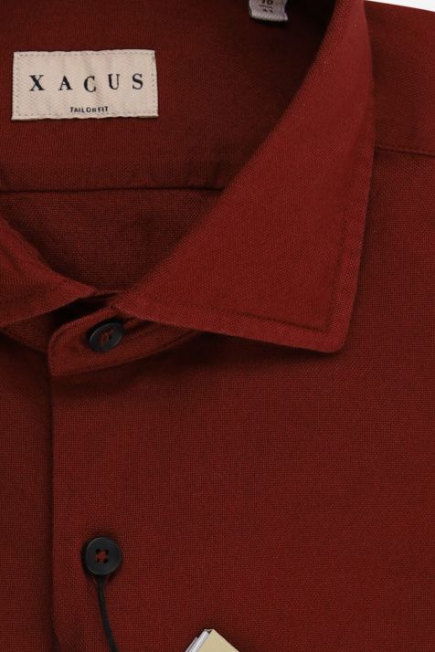 Camicia Uomo Xacus Regular Tinta unita 100% cotone collo Francese Manica lunga