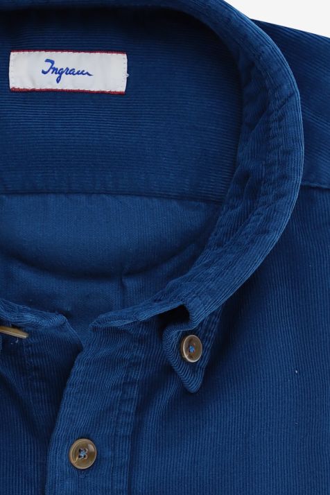Camicia Uomo Ingram Regular Tinta unita 100% cotone collo Button down Manica lunga