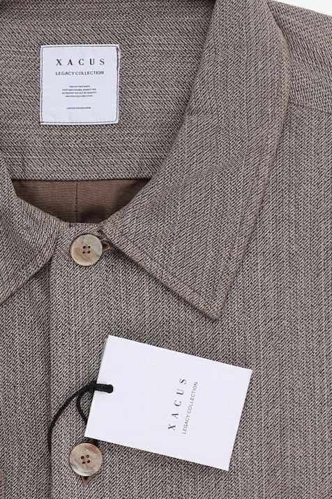 Camicia Uomo Xacus Regular Tinta unita 100% cotone collo Italiano Manica lunga