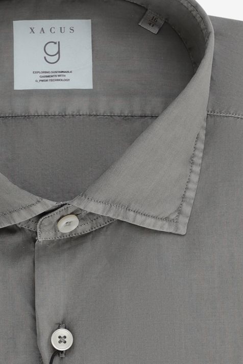 Camicia Uomo Xacus Regular Tinta unita 100% cotone collo Francese Manica lunga