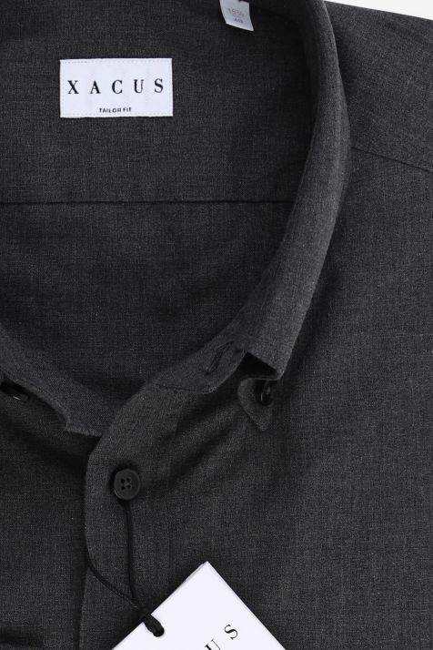 Camicia Uomo Xacus Regular Tinta unita 100% cotone collo Button down Manica lunga
