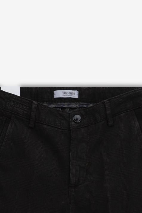 Pantalone Uomo Yan Simmon Chino Slim Quadri 98% cotone 2% ea