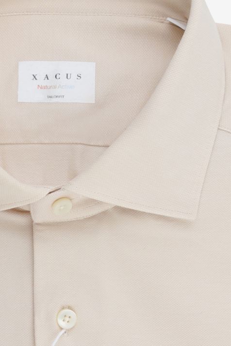 Camicia Uomo Xacus Regular Tinta unita 49% cotone 49% pa 2% ea collo Francese Manica lunga