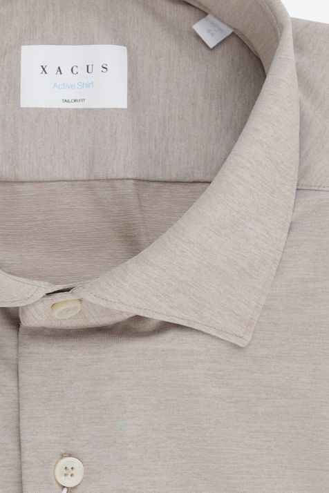 Camicia Uomo Xacus Regular Tinta unita 60%poliester29%poliam.11%elastan collo Francese Manica lunga