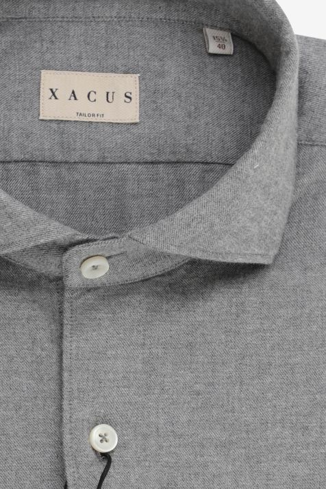 Camicia Uomo Xacus Regular Tinta unita 100% cotone collo Francese Manica lunga
